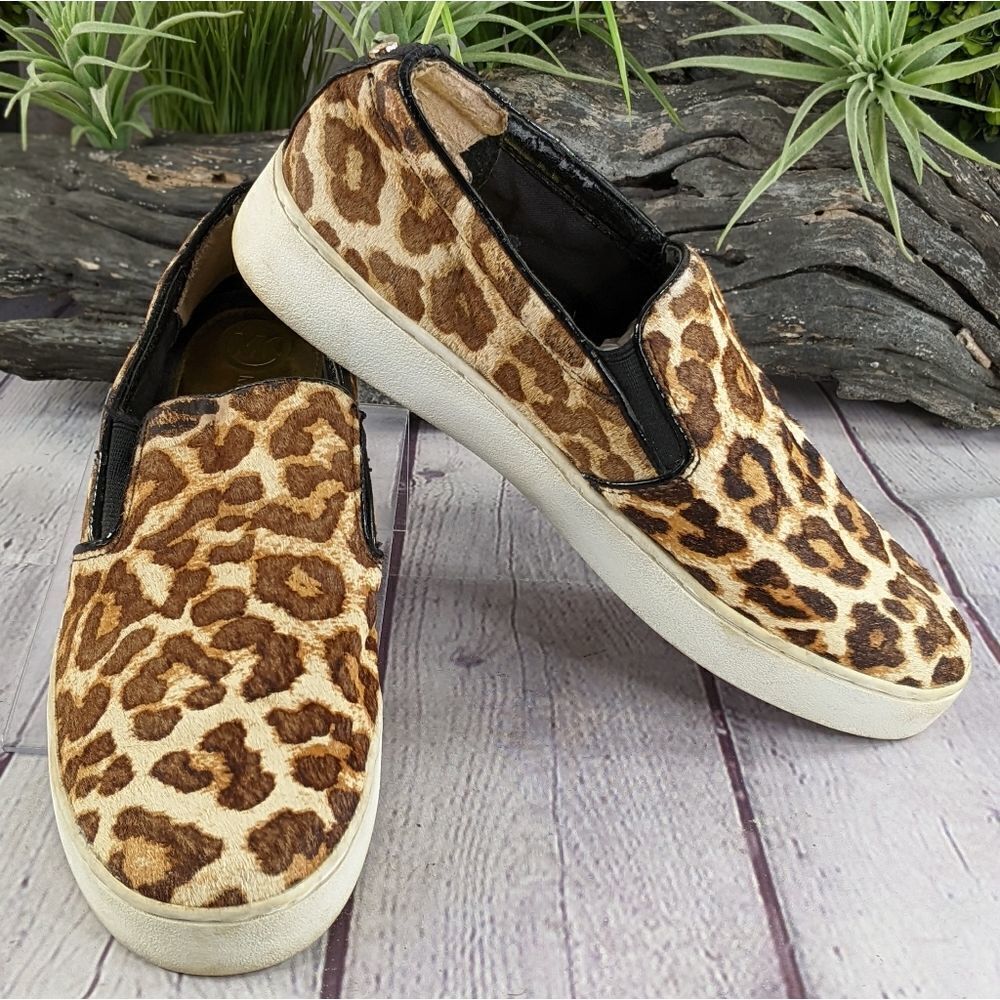 Michael Kors Keaton Leopard Calf Hair Slip-On Sneaker